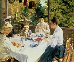 Teepöydässä, 1888